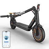 VOLPAM Electric Scooter with Double Suspension, 350W Strong Motor, Max 19 MPH Top Speed & 17 Miles Range, 8.5" Foldable E Scooter with Smart APP, Cruise Control