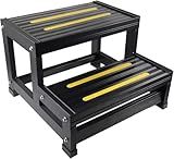 Aluminum Hot Tub Step RV Step Spa Step-Heavy Duty Metal Indoor/Outdoor High Riser Half Step - Non-Slip All Weather Top & Feet Mobility Assistance 500 LBS Load Capacity