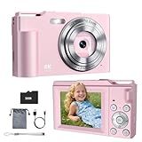 Krlun Digital Camera, FHD 4K Digital Point and Shoot Camera with 16X Zoom Anti Shake, 48MP Compact Small Camera with 32GB Card for Boys Girls Kids