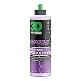 3D Speed All-In-One Polish & Wax – Scratch & Swirl Remover, Clear Coat Safe Paint Sealant – High Gloss Finish, Easy Application – 8oz – Made in USA