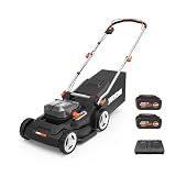 Worx Cordless Lawn Mower, 40V 17" 2-in-1 Grass Mower for 1/4 Acre, WG745