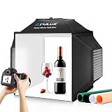 PULUZ Upgrade Light Box & Soft Box, 16"x16" Professional Shooting Tent with 480 LED Lights Photo Studio Light Box Photography with 4 Color PVC Backdrops for Jewelry and Product Photography