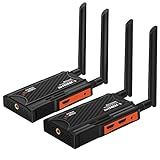 Wireless HDMI Transmitter and Receiver,250m(820ft) Wireless HDMI Extender Kit with Loop Out,2.4/5.8GHz 1080P Full HD for Streaming from DSLR,Laptop,Netflix,YouTube,PS4 to TV/Projector IR Support.