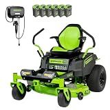 Greenworks 60V 42" CrossoverZ Zero Turn Mower, (6) 8.0Ah Batts&600W Chgr