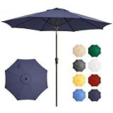 Ayge 9 FT Outdoor Umbrella Patio Table Umbrella Fiberglass Frame Navy