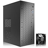 TGDGAMER Matx Case:High Airflow Micro ATX Case, Support MATX, Mini-ITX, Micro ATX Case Slim with USB3.0x1 I/O Port, Black with 80MM Fans
