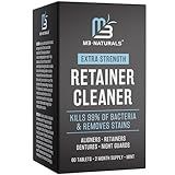 Retainer Cleanser Tablets Cleaner, Removes Odors Discoloration Stains and Plaque 2 Month Supply Denture Cleansers Retainers Mouth Guards Denture Bath Mint by M3