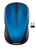 Logitech M317 Wireless Mouse, 2.4 GHz with USB Receiver, 1000 DPI Optical Tracking, 12 Month Battery, Compatible with PC, Mac, Laptop, Chromebook - Blue