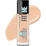 Maybelline Fit Me Matte + Poreless Liquid Oil-Free Foundation Makeup, Nude Beige, 1 Count (Packaging May Vary)