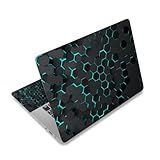 NXZGO 12.1-15.6 Inch Laptop Skin Decal, Universal Reusable Vinyl Laptop Cover Sticker, Waterproof Art Decal Protector in Black Honeycomb