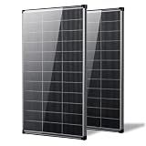 AeternaSol 400w Solar Panel,2pcs 200 Watt Bifacial Solar Panel,12V N-Type