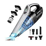 SAKOLD Car Vacuum, Pet Hair Eraser, Cordless Handheld Vacuum with Powerful Suction, Type-C Charge, 2 Suction Modes, 6-in-1 Portable Mini Vacuum for Home, Car, Office Desk, Keyboards