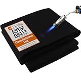 Matace 2 Pack 20x47 Inch Long Fireproof Welding Blanket & Pad, 5mm Thickened Fire Resistant Carbon Felt Cloth, Flame Retardant Fabric, Heat Shield for Soldering, Firepit, Grill Cover, Smoker, Black