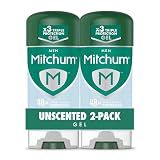 Mitchum Men’s Antiperspirant Deodorant Gel, Unscented, 2 pack