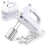 Lord Eagle Hand Mixer Electric 400W, 5 Speed handheld Mixer, 5 Stainless Steel Accessories for Baking Cake Egg Cream Food Beater, Turbo Boost/Self-Control Speed + Eject Button