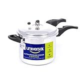 Universal (6.3 Quart / 6 Liter) Anti-Rust Ultra Pressure Cooker, Aluminum Pressure Cooker for 7 Servings, Even Heat Distribution, Diameter 9.4 inches, Height 9.6 inches
