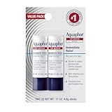 Aquaphor Lip Repair Stick, Moisturizing Lip Balm Pack, Relieves Dryness, 0.17 Oz Stick, Pack of 2