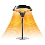 Star Patio Outdoor Heater, Electric Tabletop Heaters Tip-Over Protection, IP44 Waterproof, 1500W Infrared Patio Heater, Hammered Bronze Finished