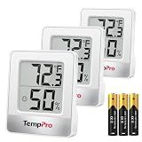 TempPro TP49 3 Pack Digital Hygrometer Indoor Thermometer
