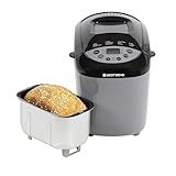 West Bend 47413 Hi-Rise Programmable Bread Maker Machine with Horizontal Dual Blade and 12 Programs, Including Gluten Free Mode, 3 Lb, Gray