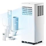 EUHOMY 8,000 BTU Portable Air Conditioners, 4-in-1 Air Conditioner Portable Up to 350 Sq.Ft., Portable AC Unit with Cool, Fan, Dehumidifier, Sleep, 24H Timer, Remote & Installation Kit, for Bedroom