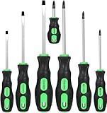 GURADESIGN 7-Piece Magnetic Screwdrivers Set, 4 Phillips and 3 Flat, Professional Cushion Grip Screwdriver Set