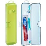 MYLDH 2 Packs Toothbrush Travel Case, Breathable Toothbrush Travel Holders