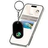 NFC Epoxy Keychain – VTAG.ID Smart Digital Business Card, Tap to Share Contact Info, Social Media & Links (Black Oval (without QR code))