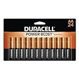 Duracell Coppertop Double AA Batteries with Power Boost Ingredients, 24 Count (Pack of 1) Long-lasting Alkaline Double AA Battery for Household and Office Devices