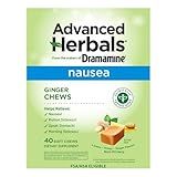 from The Makers of Dramamine, Advanced Herbals Ginger Chews for Nausea Relief, Morning Sickness Relief & Motion Sickness Relief During Travel, Lemon-Honey, 40 Count