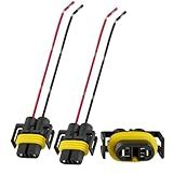 iBrightstar H11 H9 H8 880 881 Female Nylon Adapter Wiring Harness Sockets Wire for Headlights or Fog Lights