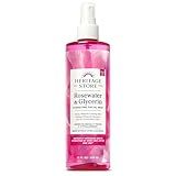 HERITAGE STORE Rosewater & Glycerin Hydrating Facial Mist - Dry Combination Skin Care - Rose Water Spray w/Vegetable Glycerine, Made Without Dyes or Alcohol, Hypoallergenic, Vegan, Cruelty Free, 12oz
