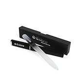 G.Liane Crystal Nail File–Professional Double Sided Glass Fingernail Files with Case,Manicure for Natural Acrylic Gels Nails,Manicure Tools for Home and Salon(Rainbow Black)