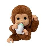 Little Live Pets My Baby Monkey Mango, 50+ Sounds and Reactions, Plush Interactive Monkey Toy Set with Accessories, Interactive Pets for Kids Ages 4+, Toys for Girls and Boys