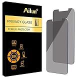Ailun Privacy Screen Protector for iPhone 16e / iPhone 14 / iPhone 13 / iPhone 13 Pro [6.1 Inch] 2 Pack Anti Spy Private Tempered Glass Anti-Scratch Case Friendly [Not for iPhone 16 6.1 Inch]