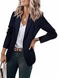 Cicy Bell Womens Casual Blazers Open Front Long Sleeve Work Office Suit Jackets Blazer Navy