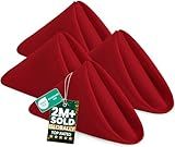 Utopia Home [24 Pack, Red] Cloth Napkins 17x17 Inches, 100% Polyester Hemmed Edges, Washable and Reusable Ideal for Parties, Weddings and Dinners
