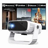 Wielio 2026 Smart Projector Android TV with WiFi 6 and Bluetooth 5.0