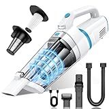 AHNR Handheld Vacuum Cordless, 16000PA Powerful Suction Hand Held Vacuum Dust Busters Cordless Rechargeable with LED Light & 2 HEPA Filters, Portable Car Vacuum Cleaner High Power for Car Home Office
