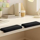 AceOrbit L-Shaped Desk Long Wrist Rest Elbow, Forearm and Wrist Comfort Support Elbow Arm Rest for Table or Desk Edge Accessories, Non-Slip, Memory Foam Padding(Fabric,Smooth,Black)