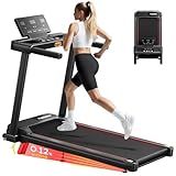 Abonow Foldable Treadmill for Home Small with Incline - 3.0HP Quiet Walking Pad Treadmill with Handles, 300LBS Capacity, Home Office 3-in-1 Portable Treadmills for Running Jogging Walking