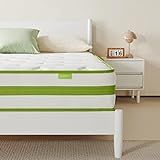 Dourxi Queen Mattress 10 Inch, Hybrid Mattress Queen with Cooling Gel Memory Foam and Pocket Spring, Organic Cotton Fabric Cover, CertiPUR-US Certified, Medium Firm Feel, 80 * 60 * 10 Inch