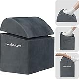 ComfyInLove Foot Rest for Under Desk at Work - Non-Slip Foot Stool with 3 Adjustable Heights, Ergonomic Under Desk Footrest with Washable Cover for Leg Elevation, Desk, Home, Office, Car (Dark Grey)