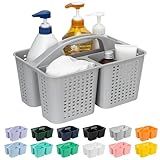 Tiawudi Portable Shower Caddy, Caddy Organizer with Handle, Plastic Shower Basket Hold Soap, Shampoo, Hair Supplies and Beauty Products, Cleaning Supplies Organizer for Home, Dorm, Shelf and Cabinet
