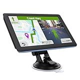 GPS Navigator for Car Truck RV, 7 inch Touch Screen Latest 2026 Map, Real Voice Spoken Turn-by-Turn Direction Reminding Navigation System, Vehicle GPS with Speed and Red Light Warning (Blue)
