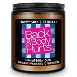 Homsolver 50th Birthday Gift for Her Him, Happy 50th Birthday Candles Gifts for Women Men, Funny 50 Years Old Decorations Ideas- Lavender Scented Candle
