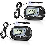 Zacro 2 Pack Digital Aquarium Thermometer, Fish Tank Thermometer, Water Thermometer with Large LCD Display,Reptile Thermometer for Fish Tank Water Terrarium
