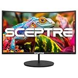 New! Sceptre Curved 27-inch Gaming Monitor 100Hz 1080p R1500 98% sRGB HDMI x2 VGA Build-in Speakers, VESA Wall Mount Machine Black 2026 (C275W-1920RN Series)
