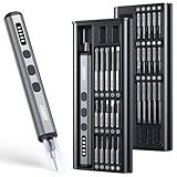 JOREST Mini Electric Screwdriver, Small Cordless Precision Screwdriver set with 38 Magnetic Bits, 5 Torque Settings, Repair Tool for iPhones, Laptop, Drone, Game Console, Camera; Gift for Father