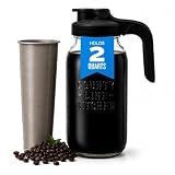 County Line Kitchen 64oz Cold Brew Coffee Maker with Leak Proof Lid - Black